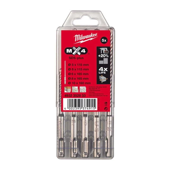 Milwaukee Sds Plus Matkap Ucu Set 5 Parça 4932352833 ürün görseli 1