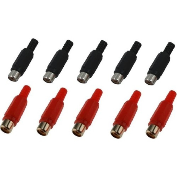 Digielektro Rca Dişi Konnektör Tos Jak Fiş 5 Set ürün görseli 1