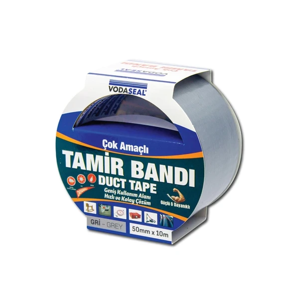 Vodaseal Çok Amaçlı Tamir Bandı 50 mm x 10 mt Gri Suya Dayanıklı ürün görseli 1