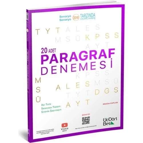 TYT YAT KPSS ALES DGS 25 PARAGRAF DENEMESİ ÜÇDÖTBEŞ ürün görseli 1