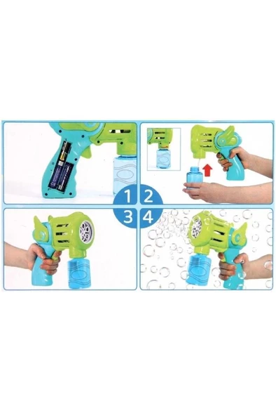 Aya Toys Pilli Köpük Tabancası 40203,Rengarenk Baloncuk Çıkaran Oyuncak Köpük Tabanca ürün görseli 1