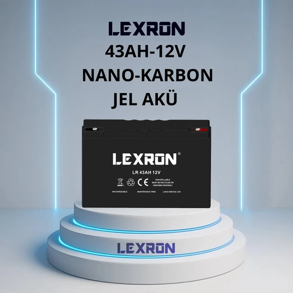 Lexron 12 volt 42 amper jel akü - Resim 2