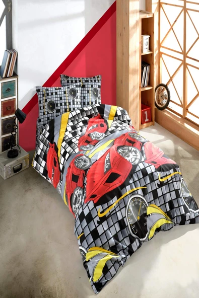 Newhome SPEED/KIRMIZI TEK Kişilik Nevresim Takımı ürün görseli 1