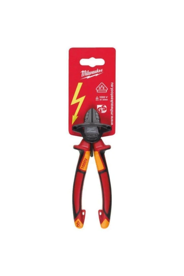 Milwaukee T4932464567 Ağır Hizmet Tipi Vde Elektrikçi, Izoleli Yan Keski 160mm ürün görseli 1