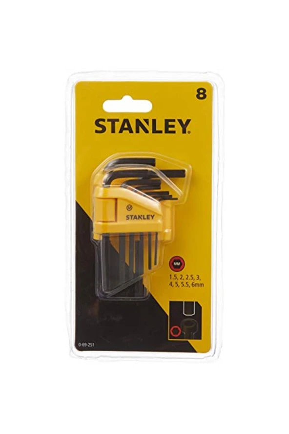 STANLEY 0-69-251 8 Parça Allen Anahtar Takımı ürün görseli 1