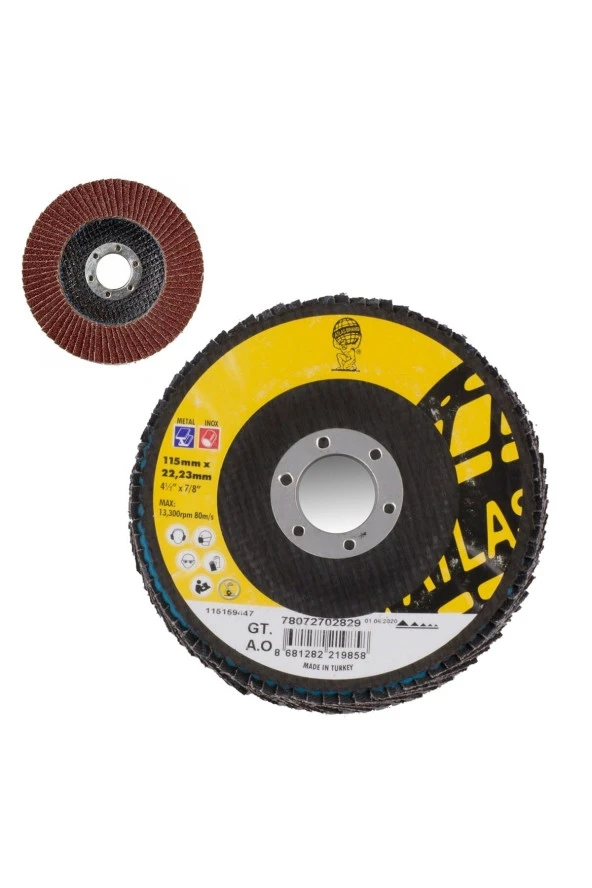 Atlas Flap Disk Zımpara 115x60 Kum Gt " 10 Adet " ürün görseli 1