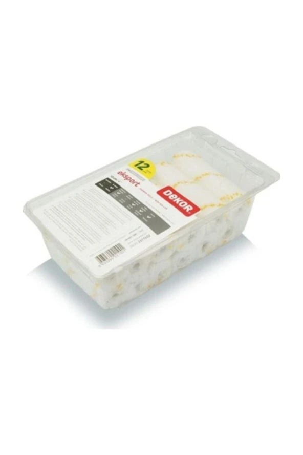 DEKOR DR2100 Eksport Saten Parmak Rulo Yedeği 10 Cm  (12 Adet) ürün görseli 1