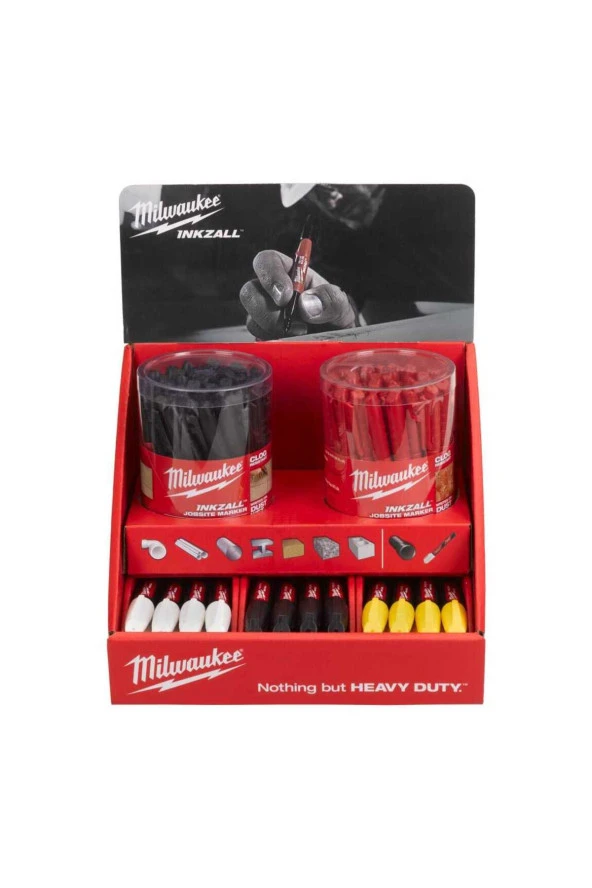 MİLWAUKEE INKZALL İŞARETLEME KALEMİ SETİ 108 PARÇA T4932478796 ürün görseli 1