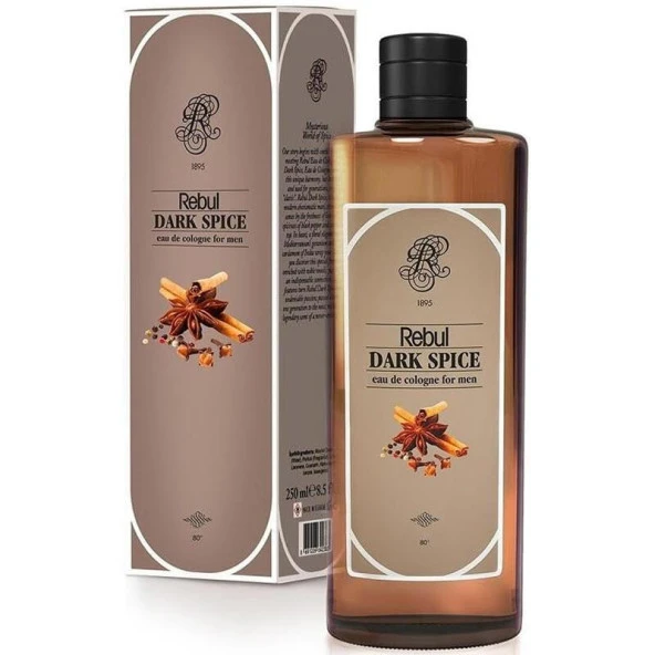 Rebul Kolonya 250ml  Dark Spice Cam Şişe ürün görseli 1