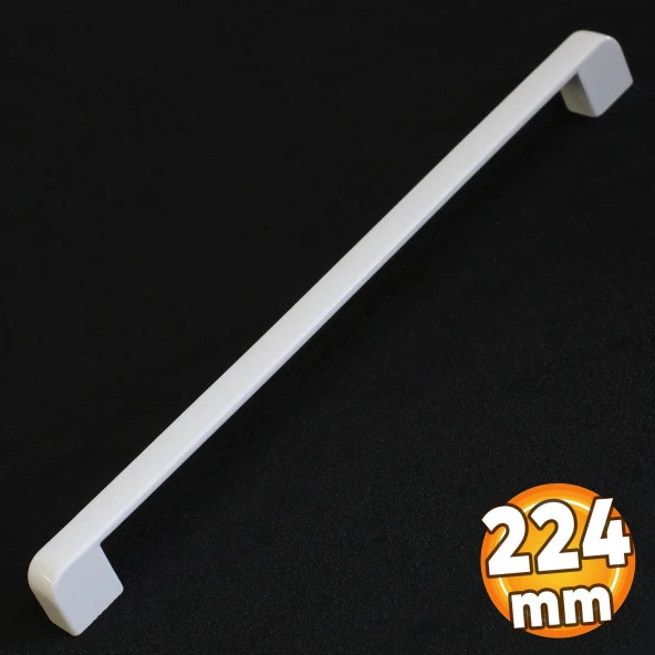 Gölcük Oval Mobilya Mutfak Dolap Çekmece Dolabı Kapak Metal Kulpu Kulbu Kulpları Beyaz 224 Mm-22.4cm ürün görseli 1