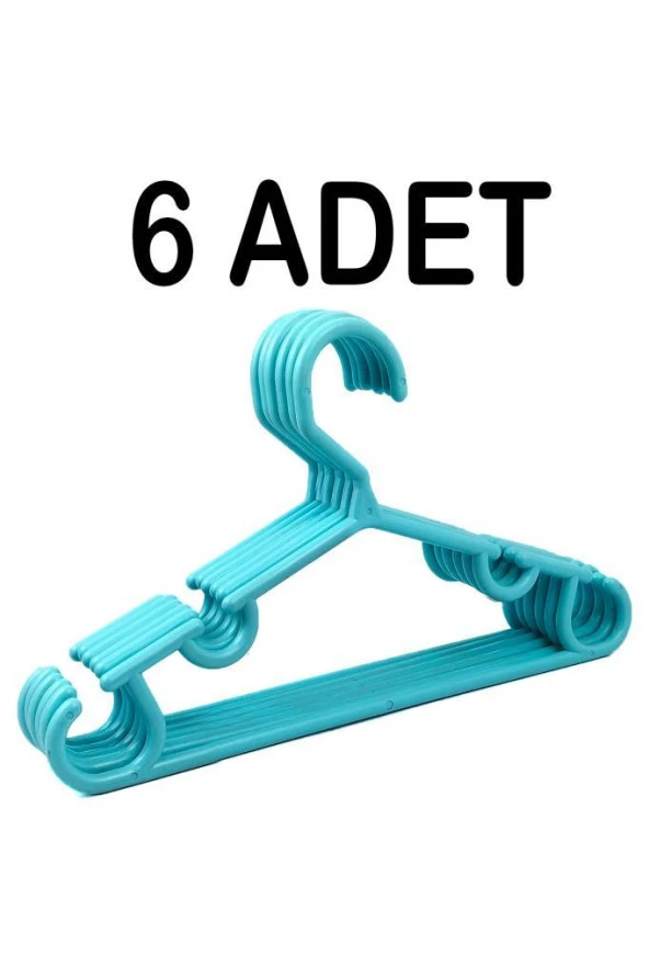 6 Adet Plastik 28cm Kıyafet Elbise Askısı ürün görseli 1