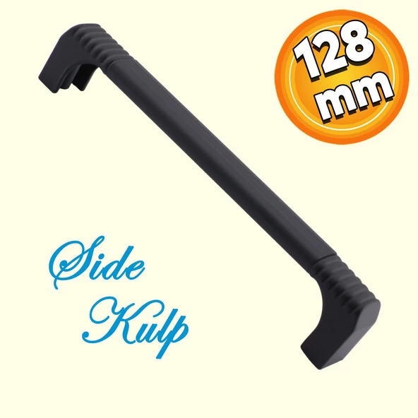 Side Mutfak Kulbu Çekmece Dolap Kulpu Metal Kulp Mobilya Dolabı Kulpları Renk (128 MM-12.8 CM) Siyah ürün görseli 1