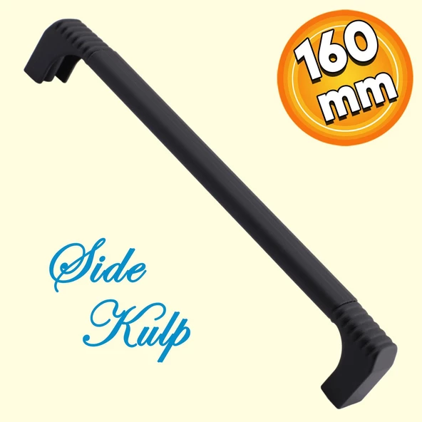 Side Çekmece Dolap Kulpu Mutfak Kulbu Metal Kulp Mobilya Dolabı Kulpları Renk (160 MM-16.0 CM) Siyah ürün görseli 1
