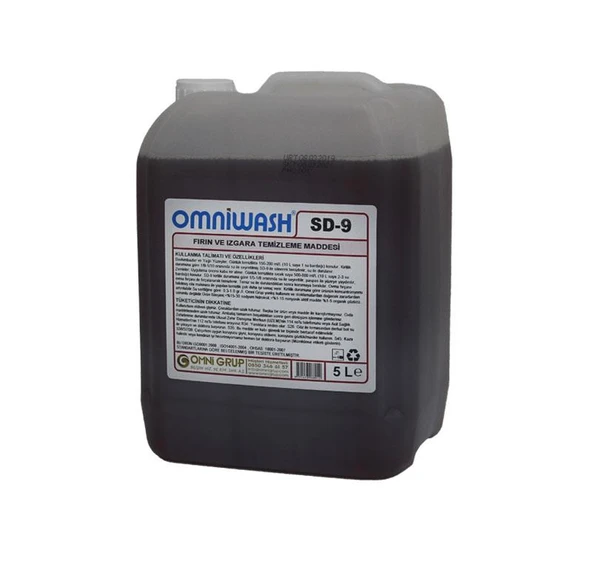 Omniwash Sd-9 5000ml Yağ Sökücü Fırın ve Izgara Temizleme Maddesi ürün görseli 1