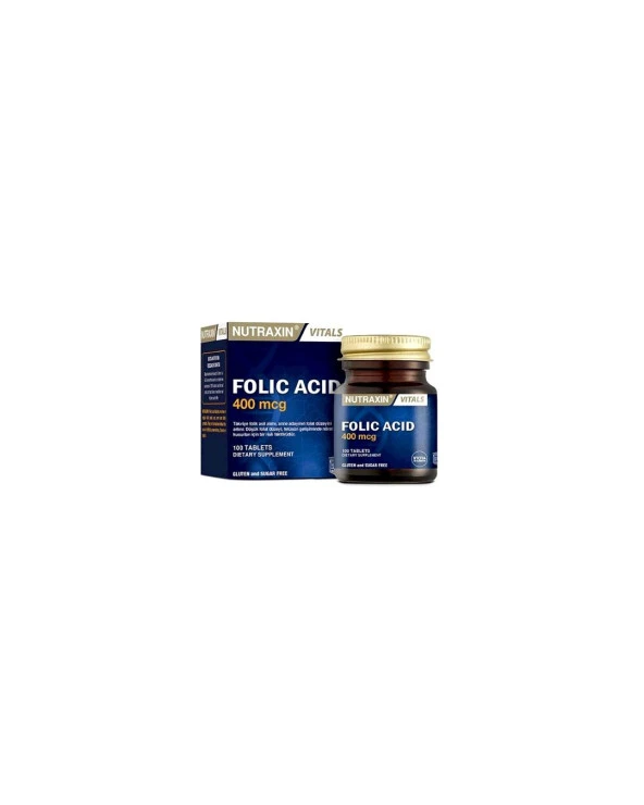 Nutraxin Folic Acid 400 Mcg 100 Tablet ürün görseli 1