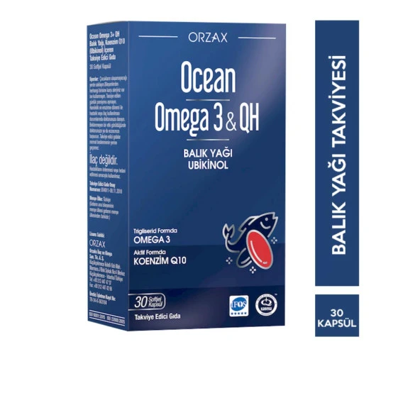 Ocean Omega 3 & QH 30 Yumuşak Kapsül ürün görseli 1