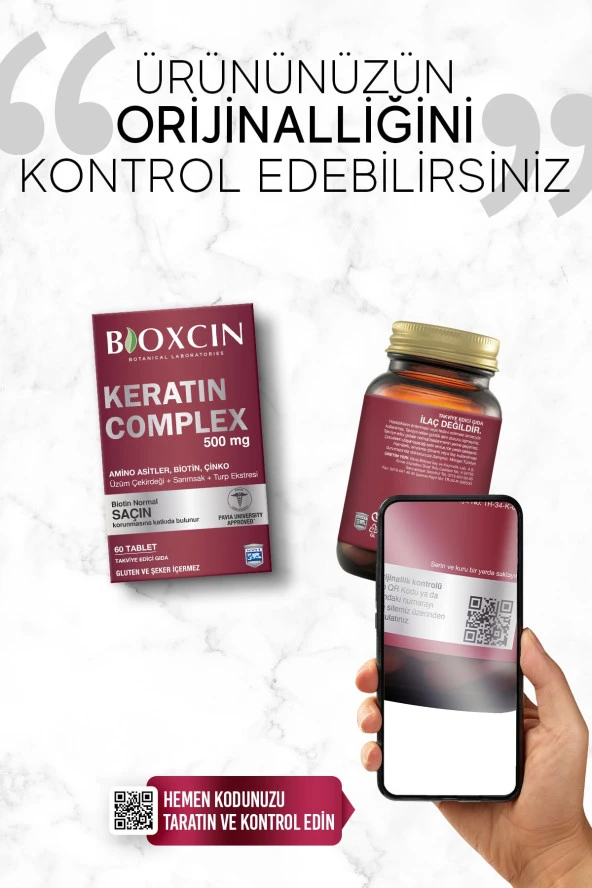 Bioxcin Keratin Complex 500 mg 60 Tablet - Resim 3