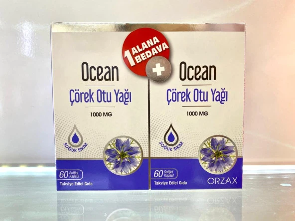 Ocean Çörek Otu Yağı 1000 mg 60 Kapsül - 1+1 Kofre Paket ürün görseli 1
