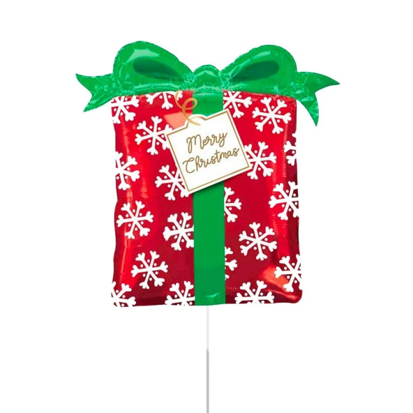 Yılbaşı Hediye Paketi Folyo Balon 69 cm ürün görseli 1