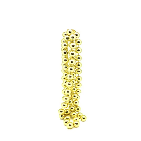 Yılbaşı Yeniyıl Ağacı Süsü Kalın Zincir Boncuk 180cm GOLD Christmas Tree Chain ürün görseli 1