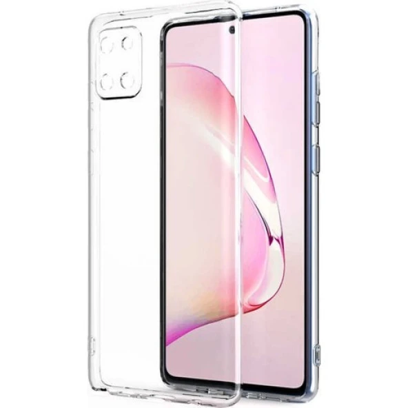 Samsung Galaxy Note 10 Lite (A81) Korumalı Şeffaf Yumuşak Silikon ürün görseli 1