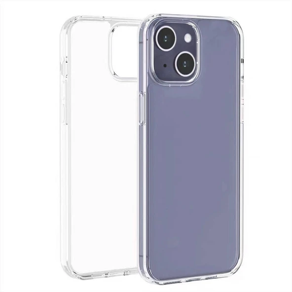 Gpack Apple iPhone 15 Kılıf Droga Sert Pürüzsüz Şeffaf Cam Kapak ürün görseli 1