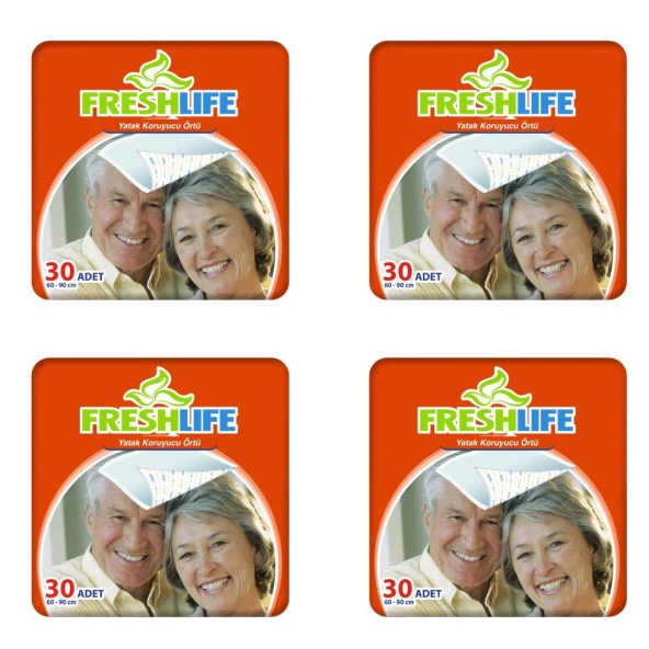 Freshlife Yatak Koruyucu Örtü Hasta Alt Pedi Freshlıfe 60cm X 90cm Ebat 30 Lu X 4 Paket ürün görseli 1