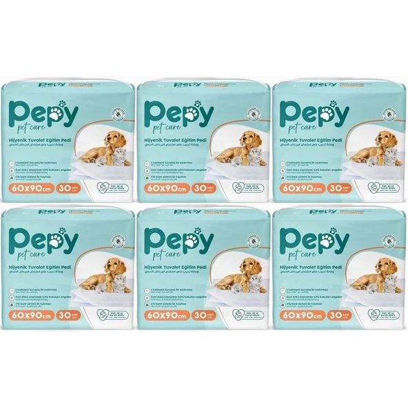 Pepy Evcil Hayvan Tuvalet Eğitim Pedi 60*90CM 180 Adet (6PK*30) ürün görseli 1