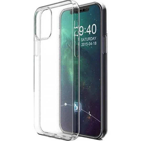 Iphone 12 Mini Kamera Korumalı Şeffaf Yumuşak Silikon ürün görseli 1