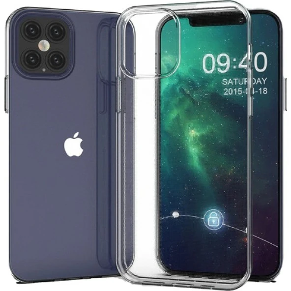 Iphone 12 Mini Kamera Korumalı Şeffaf Yumuşak Silikon - Resim 2