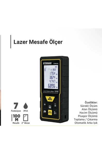 Rtrmax Lazer Mesafe Ölçer Rtm039 ürün görseli 1