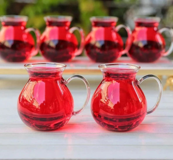 Perotti Keyfi Ala 6 Lı Borosilikat Çay Bardağı 15528 ürün görseli 1