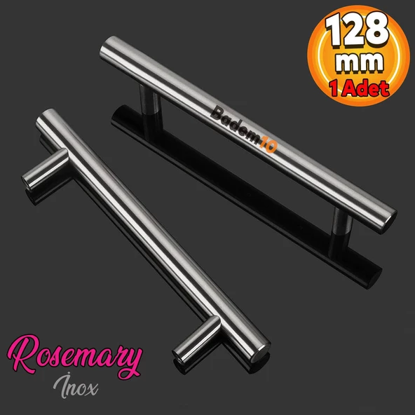 Rosemary Mobilya Mutfak Çekmece Dolap Dolabı Kapak Kulpu Kulbu (128 MM-12.8 CM) Inox Metal Kulpları ürün görseli 1