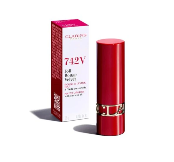 Clarins Joli Rouge Velvet Lips 742V Joli Rouge ürün görseli 1