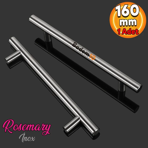 Rosemary Mobilya Mutfak Çekmece Dolap Dolabı Kapak Kulpu Kulbu (160 MM-16.0 CM) Inox Metal Kulpları ürün görseli 1