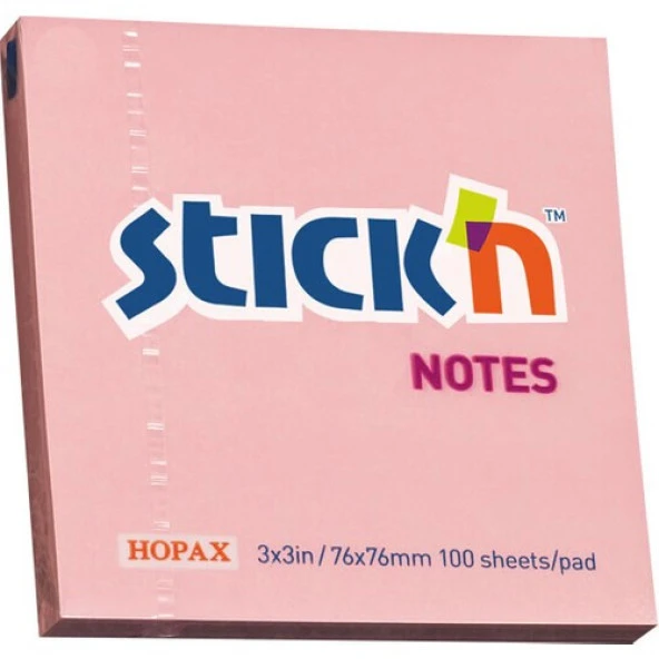 Stickn Eco Notes 76 mm X76 mm Yapışkanlı Not Kağıdı 100 syf. Pastel Pembe ürün görseli 1