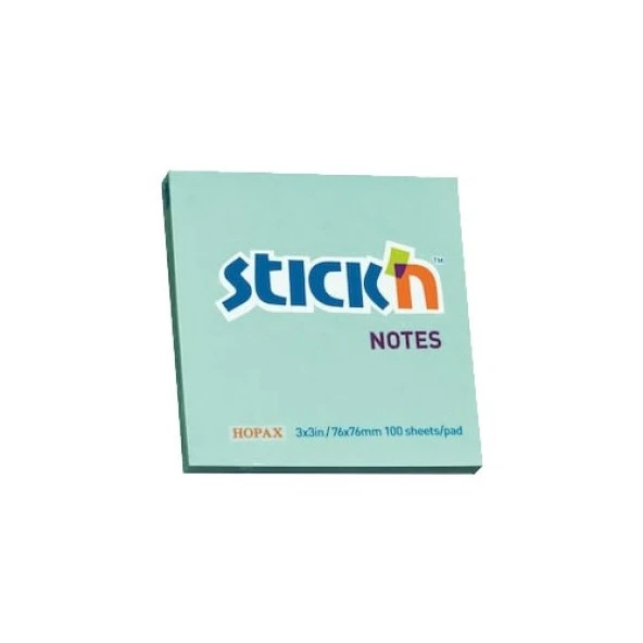 Stickn Eco Notes 76 mm X 51 mm Yapışkanlı Not Kağıdı 100 syf. Pastel Mavi ürün görseli 1
