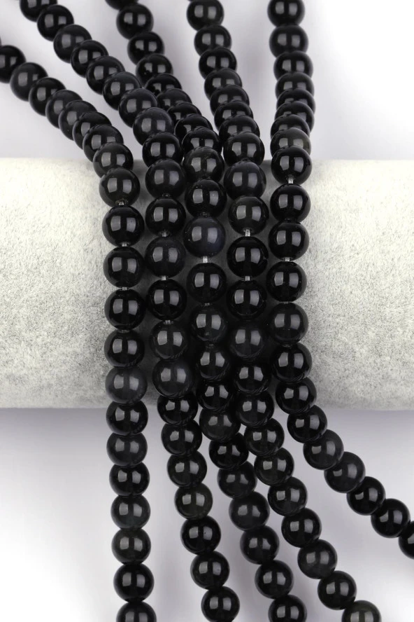 Rainbow Obsidyen Doğal Taş Dizi 8 mm Küre Kesim ürün görseli 1