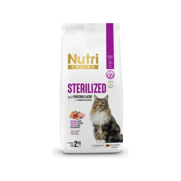 Nutri Feline Sterilized Somonlu Kısırlaştırılmış Kedi Maması 2 kg ürün görseli 1