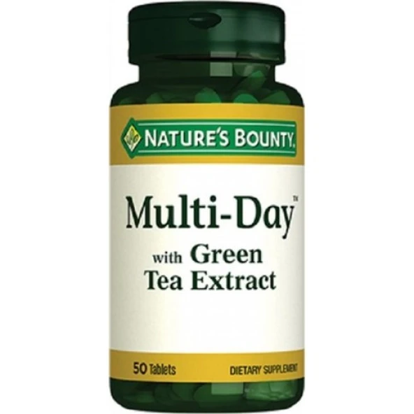 Nature's Bounty Multi-Day Yeşil Çay Ekstreli - 50 Tablet ürün görseli 1
