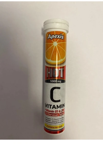Apexis Vitamin C Çinko Hot Efervesan 20 Tablet ürün görseli 1