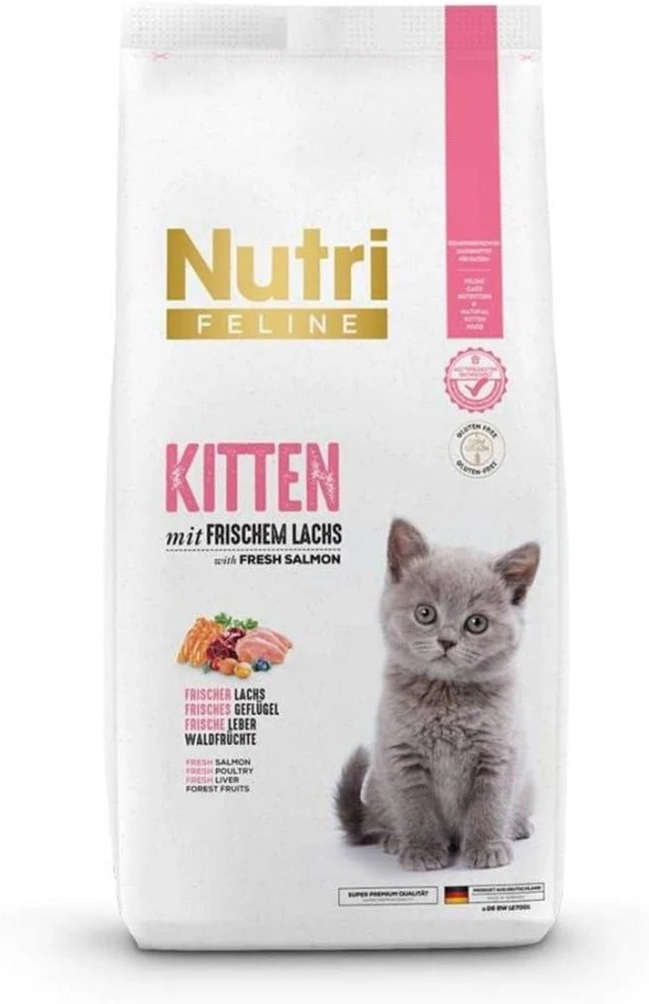 Nutri Feline Kitten Glutensiz Somon Etli Yavru Kedi Maması 2 Kg ürün görseli 1