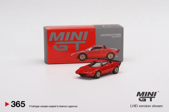 Mini Gt 365 Lancia Stratos HF Stradale Rosso Arancio 1:64 Kırmızı Model Araba ürün görseli 1