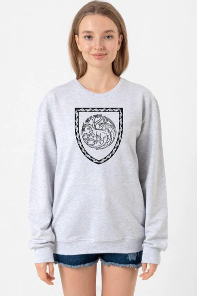 House Of The Dragon Targaryen Amblem Grimelanj Kadın 2ip Sweatshirt ürün görseli 1