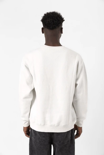 HP Fly Beyaz Erkek 2ip Sweatshirt - Resim 4
