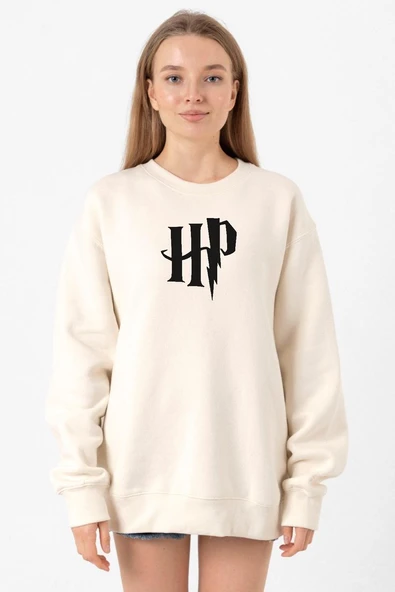 HP Logo Ekru Kadın 2ip Sweatshirt ürün görseli 1