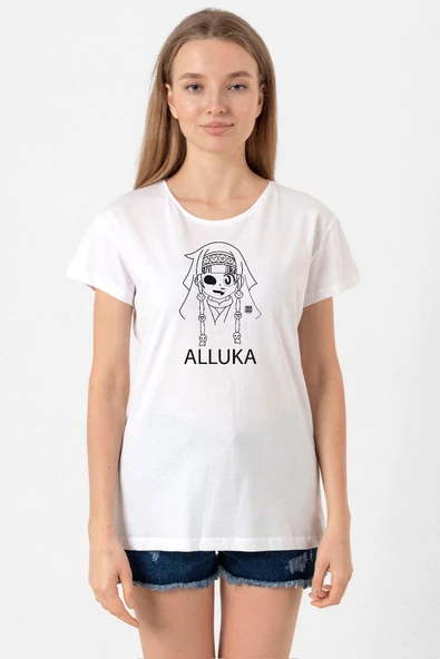 Hunter x Hunter Anime Alluka Beyaz Kadın Bisikletyaka Tshirt ürün görseli 1