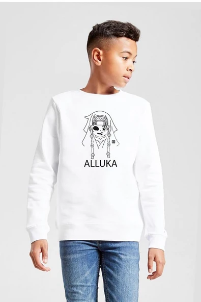 Hunter x Hunter Anime Alluka Beyaz Çocuk 2ip Sweatshirt ürün görseli 1