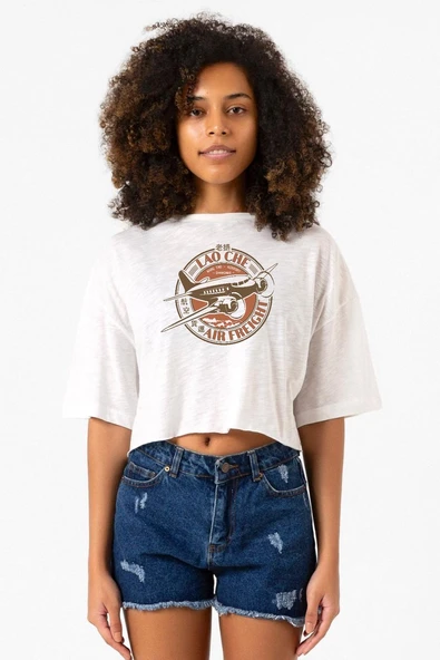 Indiana Jones Lao Che Air Freight Beyaz Kırçıllı Kadın Crop Tshirt ürün görseli 1