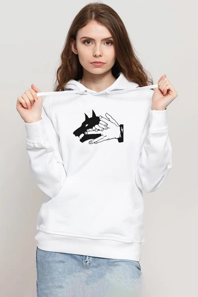 Jujutsu Kaisen Anime Divine Dogs Beyaz Kadın 3ip Kapşonlu Sweatshirt ürün görseli 1